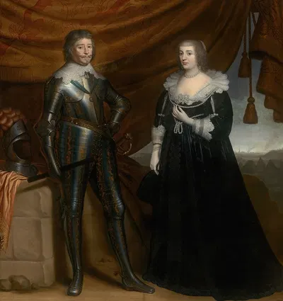 Двойной портрет Фредерика Генриха (1584-1647) и Амалии из Солмс-Браунфельса (1602-1675) by Жерар ван Хонтхорст, 1584- 1647…