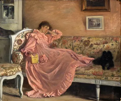 Карола, сидящая на диване by Густав Седерстром, 1899 — digital art print download