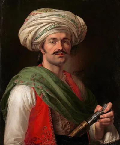 Портрет мамлюка. Считается, что это Рустам Раза by Гораций Верне, 1810 — digital art print download