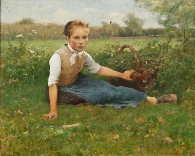 Сбор цветов by Хуго Сальмсон, 1882 — digital art print download