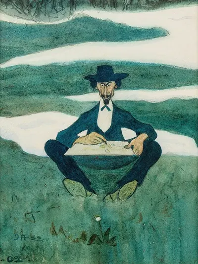 Первый цветок весны. Портрет Оле Крузе by Ивар Аросениус, 1902 — digital art print download