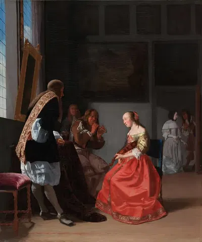 Музыкальная компания by Якоб Охтервельт, c. 1668 — digital art print download