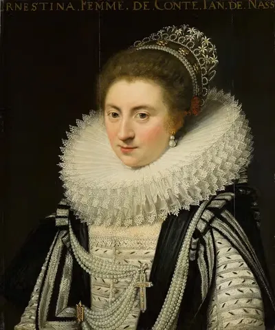Portrait of Ernestine Yolande (1594-1663),Princess of Ligne by Jan Anthonisz van Ravesteyn, 1594-1663 — digital art print…
