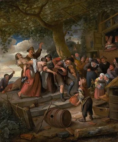 A Pig Belongs in the Sty by Jan Steen — digital art print download