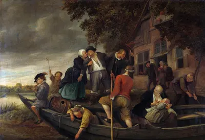 The merry homecoming by Jan Steen, 1670 - 1679 — digital art print download