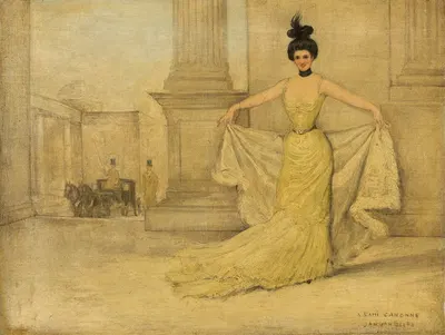 Woman In Evening Dress by Jan van Beers — digital art print download