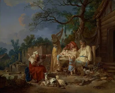 Русская колыбель by Жан-Батист Лё Пренс, 1764–1765 — digital art print download
