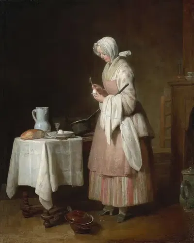 Внимательная медсестра by Жан Симон Шарден, 1747 — digital art print download