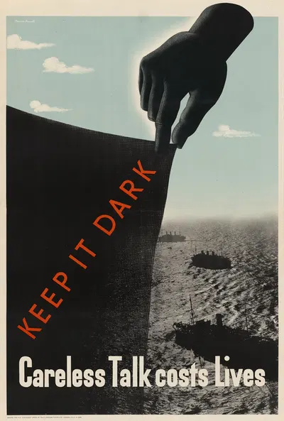 Keep it Dark – Careless Talk Costs Lives by Maurice Bennett — digital art print download