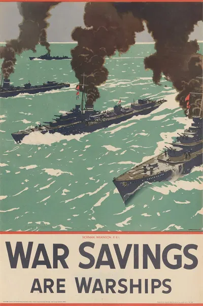 War Savings are Warships by Norman Wilkinson — digital art print download