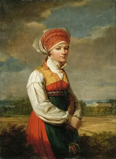 Девушка из Вингакера by Йохан Густаф Сандберг, 1822 — digital art print download