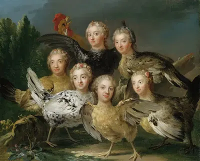 Картина с курицей by Йохан Паш старший, 1747 — digital art print download