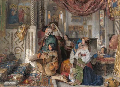 Римские паломники by Джон Фредерик Льюис, 1854 — digital art print download