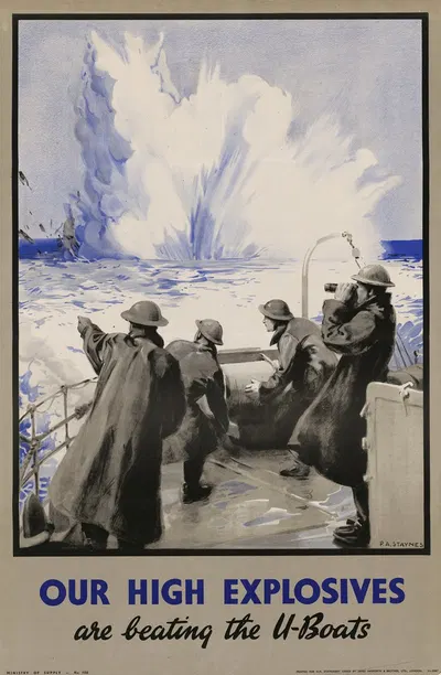 Our High Explosives are Beating the U-Boats by Percy Angelo Staynes — digital art print download