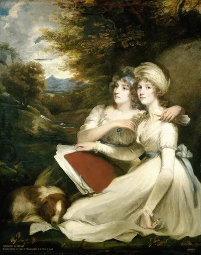 Сестры Франкленд by Джон Хопнер, 1795 — digital art print download