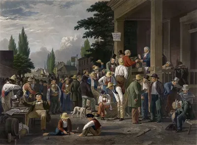 Выборы в графстве by Джон Сартейн, 1854 — digital art print download