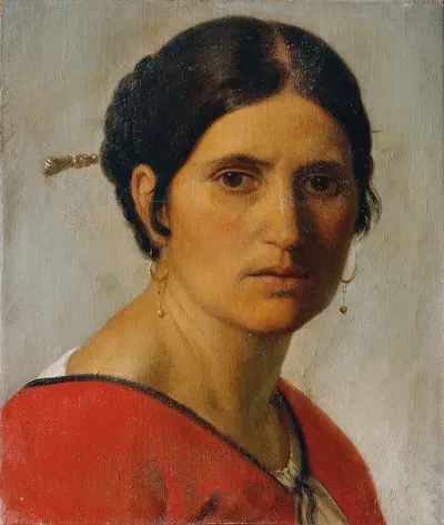 Italian peasant woman by Joseph Mathias von Trenkwald — digital art print download