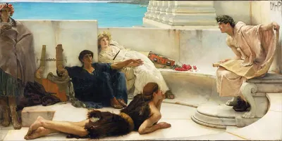Чтение из Гомера by Лоуренс Альма-Тадема, 1885 — digital art print download