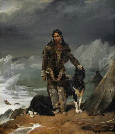 Женщина из страны эскимосов by Леон Когнье, 1826 — digital art print download