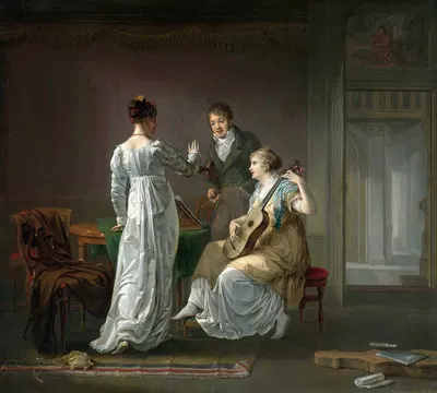 The Music Lesson by Louis Moritz, 1808 — digital art print download
