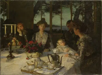 Разговоры в сумерках by Люсьен Симон — digital art print download