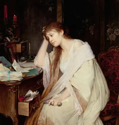 Telegram by Luisa Max Ehrlerová, 1894 — digital art print download