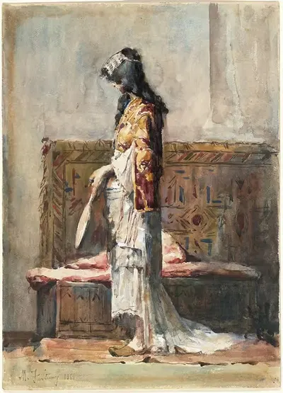 Марокканка в традиционном наряде by Мариано Фортунь Марсаль, 1866 — digital art print download