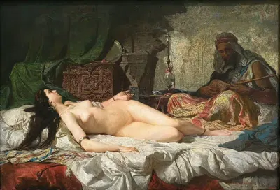 Одали́ска by Мариано Фортунь Марсаль, 1861 — digital art print download