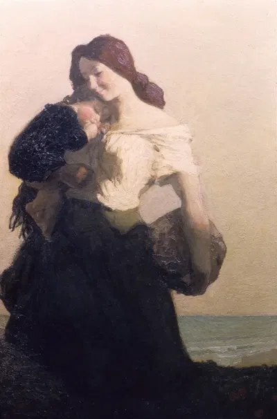 Счастливая мать by Макс Бом, 1913 — digital art print download