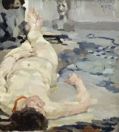 Liegender Akt by Max Feldbauer, 1907 — digital art print download