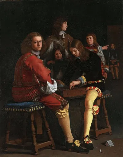 Игроки в шашки by Майкл Свиртс, 1652 — digital art print download