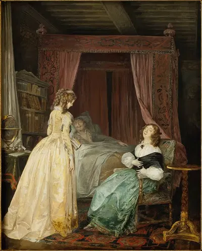 Королева Кристина Шведская на визите к профессору Сомаизу by Никлас Лафренсен, 1794 — digital art print download