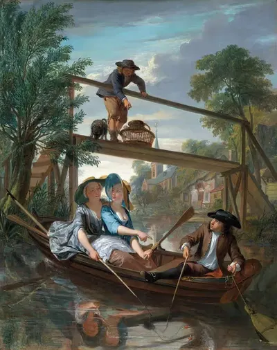 Рыбаки by Николаас Верколье, c. 1744 — digital art print download