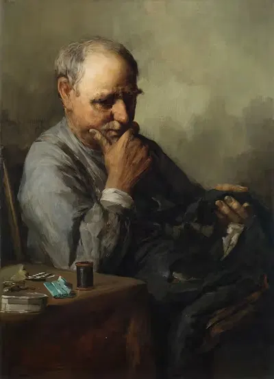 Старик чинит by Пол Е. Харни, 1891 — digital art print download