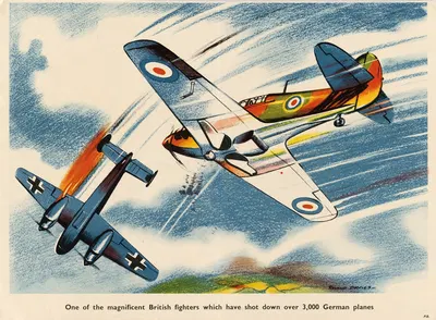 One of the Magnificent British Fighters… by Роланд Дэвис — digital art print download