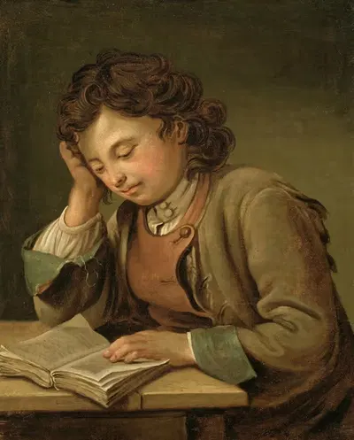 Мальчик читает by Пер Краффт старший, 1758 — digital art print download