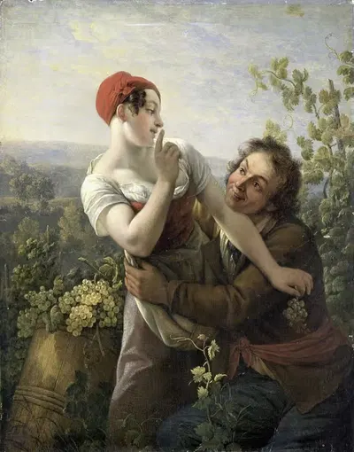 The Impassioned Grape Picker by Peter Paul Joseph Noël, 1817 - 1819 — digital art print download