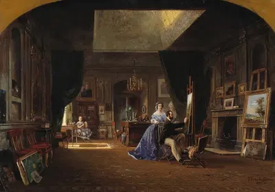Студия Карла XV by Пьер Тетар ван Эльвен, 1862 — digital art print download