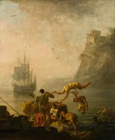 Bathing Men by Pierre-Jacques Volaire — digital art print download
