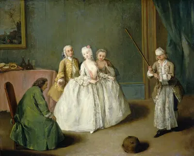 The Game of the Cooking Pot by Pietro Longhi, c. 1744 — digital art print download