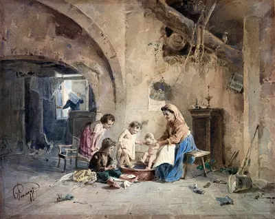 The Bath by Pravaggi, 1850-1950 — digital art print download