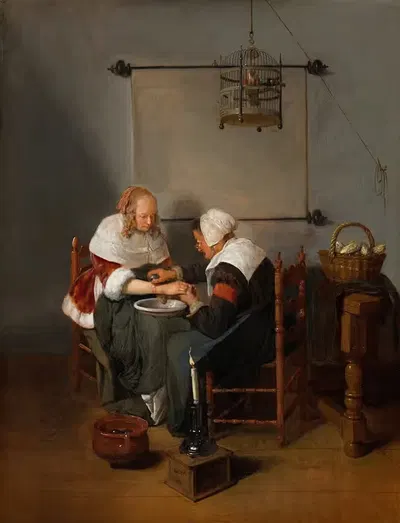 Кровопускание by Квирийн Ван Бреекеленкам, c. 1660 — digital art print download