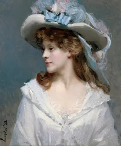 Женщина в белом by Раймундо де Мадразо и Гаррета, c. 1880 — digital art print download