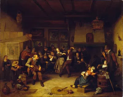 Танец в хижине by Ричард Бракебуру, 1699 — digital art print download