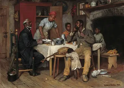 Пасторальный визит by Ричард Норрис Брук, 1881 — digital art print download