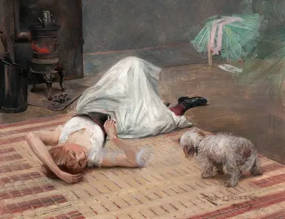 Модель с сигаретой by Роберт Лундберг, 1890 — digital art print download