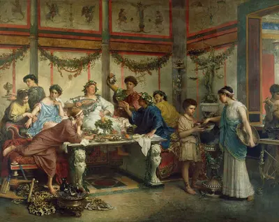 A Roman Feast by Roberto Bompiani — digital art print download