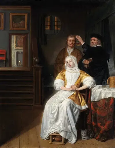 Анемичная дама by Самуэль ван Хоогстракен, 1660 - 1678 — digital art print download
