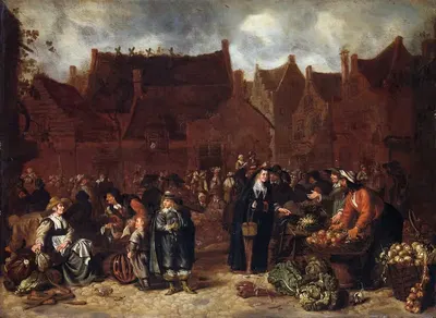 Овощной рынок by Сибранд ван Беест, 1646 — digital art print download