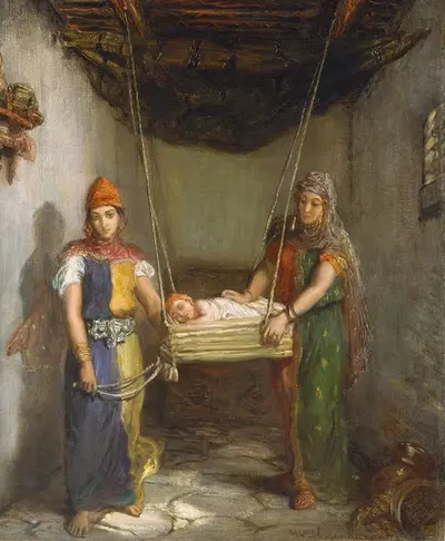 Сцена в еврейском квартале Константина by Теодор Шассериу, 1851 — digital art print download